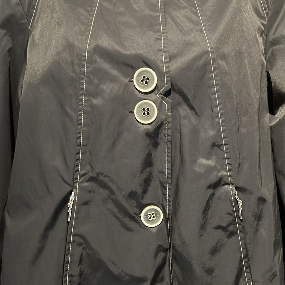 Kristen Blake Black Water Repellent Button Up Jacket Size M - Picture 3 of 14
